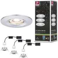 Paulmann 94303 EBL Nova mini Coin LED-inbyggnadsbelysning Set 3 st LED 4 W Krom