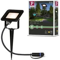 Paulmann Plug & Shine-strålkastare med spik 6,8W Fluter, dimbar, Svart, Aluminium / grå / zink