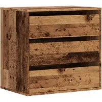 vidaXL Vinkelbyrå gammalt trä 60x41x58 cm ingeniörträ, byrå med lådor, arkivskåp, lådskåp, skåp 852850
