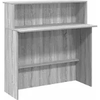 vidaXL Receptionsdisk grå sonoma 100x50x103,5 cm konstruerat trä