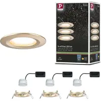 Paulmann 92405 Nova Coin LED-inbyggnadsbelysning Set 3 st LED 6 W Guld (matt)