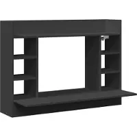 vidaXL Väggmonterat skrivbord svart 105x48x75 cm konstruerat trä
