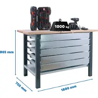 Simonwork (bancos De Trabajo) Bt6 Pro 5box Arbetsbänk 865x1800x750 Mm