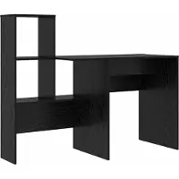 vidaXL Skrivbord Svart Ek 131,5 x 50 x 106,5 cm Konstruerat trä