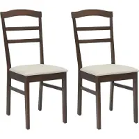 vidaXL Matstol 2 pcs Ljusbrun och ljus Massiv Gummiträ