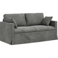 vidaXL Soffa Mörkgrå 158 x 78 x 80 cm Sammet