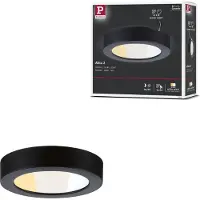 Paulmann Abia 71293 LED-panel 9.5 W varmvit svart