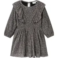 Name it Klänning - NmfRisari - Black/Leo - - 2 år (92) - Klänning