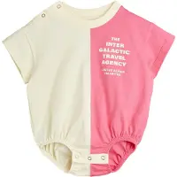 Mini Rodini Body k/ä - Travel Byrå - Rosa/Beige - - 68/74 - Body K/Ä