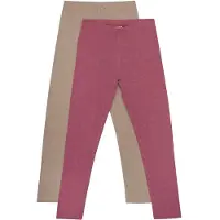 Minymo Leggings - 2-pack - Apple Smör - - 10 år (140) - Leggings