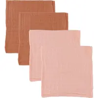 Pippi Baby Muslinfiltar - 4-pack - 65x65 cm - Beslöjad Rose - - One Size - Muslinfilt