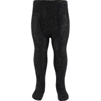 Condor Strumpbyxor - Viskos - Rib - Svart m. Glitter - - 1-2 år (80-92) - Strumpbyxor