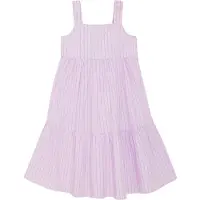 Creamie Klänning - Poplin - Rose Rosa m. Ränder - - 8 år (128) - Klänning