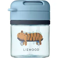 Liewood Mugg m. Sugrör - Pavia - 280 ml - Fun/Strand Blue - - One Size - Mugg