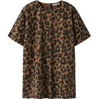 Name it Klänning - Denim - NkfBelate - Rostad Coconut/Seal Brown - - 7 år (122) - Klänning