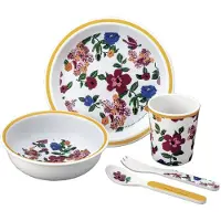 Petit Jour Paris Middagsset - 5 Delar - Melamin - Blommor - - One Size - Middagsset