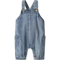 Lil´ Atelier Lil' Atelier Hängselbyxor - NbnTaya - Loose - Medium+ Blue Denim - - 68 - Hängselbyxor