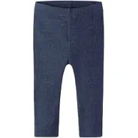 Name it Leggings - Rib - NbnKab - Vintage Indigo/Melange - - 1 år (80) - Leggings