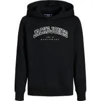 Jack & Jones Hoodie - JjeCaleb - Svart/Loose - - 12 år (152) - Hoodie