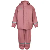 Color Kids Regnkläder m. Hängslen - PU - Gammal Rose - - 3 år (98) - Regnkläder
