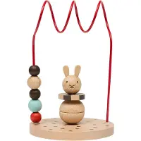 OYOY Kulram - Cirkus Rabbit - Trä - Nature/Cherry Red - - One Size - Aktivitetsleksaker