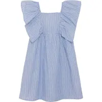 Creamie Klänning - Vävd Stripe - Blue Lyster - - 4 år (104) - Klänning