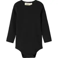 MarMar Body l/ä - Rib - Modal - Noos - Svart - - 1 år (80) - Body L/Ä
