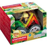 Magformers - 9 st. - Jungle Rally - - One Size - Magnetiska leksaker