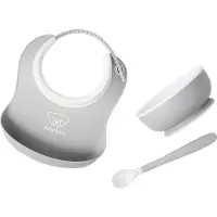 BabyBjörn Middagsset - 3 Delar - Grå - - One Size - Middagsset