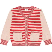 Hust & Claire Cardigan - HCCamilla Stripes - Vallmo - - 3 år (98) - Cardigan