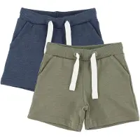 Minymo Sweatshorts - 2-pack - Vetiver - - 12 år (152) - Shorts