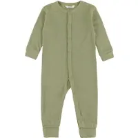 Joha Onesie - Rib - Ull/Silke - Grön - - 80 - Onesie