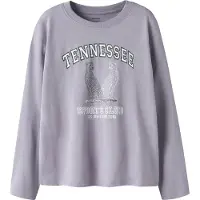 Name it Tröja - NkfVelda - Lavender Gray/Tennessee - - 9-10 år (134-140) - Tröja
