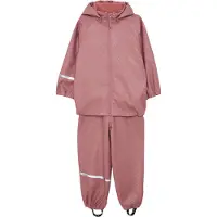 CeLaVi Regnkläder m. Hängslen - PU - Nostalgi Rose m. Glitter - - 120 - Regnkläder