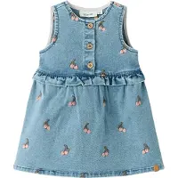 Lil´ Atelier Lilla Arelier Spencer - NbfDeva - Medium+ Blue Denim/Cherry - - 74 - Klänning