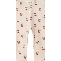 Lil’ Atelier Lil' Atelier Legging - Rib - Nej - NbfLavo - Silver Peony m. Kir - - 74 - Leggings