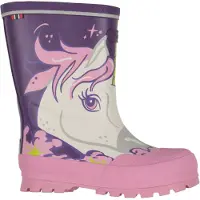 Viking Gummistövlar - Jolly - Lila/Multi m. Enhörning - - 35 - Gummistövlar
