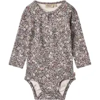 Wheat Body l/ä - Liv - Purple Stone Blommor - - 2 år (92) - Body L/Ä