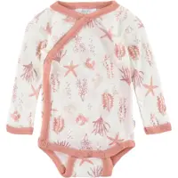 Joha Omlottbody l/ä - Ull - Rosa m. Tryck - - 40 - Body L/Ä