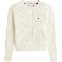 Tommy Hilfiger Tröja - Stickad - Ivory Siden - - 8 år (128) - Tröja