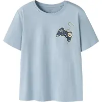 Name it T-shirt - NkmVictor - Blue Dimma/Pizza Styrenhet - - 6 år (116) - T-shirt