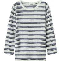 Name it Tröja - Ull - Rib - Noos - NmmWang - Folkstone Grey/Snow - - 4 år (104) - Tröja