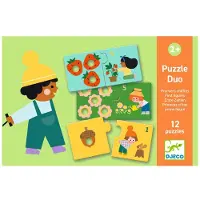 Djeco Pussel - 24 Delar - Duo - First Figurer - - One Size - Pussel