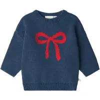 Thats Mine That's Mine Tröja - Stickad - Nasha - Nyckel Blue/Röd Rosett - - 2 år (92) - Tröja