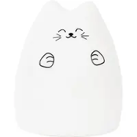 Rabbit & Friends Lampa - 15x11 cm - Katt - Vit - - One Size - Nattlampa