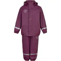 Color Kids Regnkläder m. Hängslen - PU - Plum Kaspiska havet - - 4 år (104) - Regnkläder