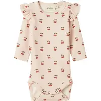 Lil´ Atelier Lil' Atelier Body l/ä - Rib - Noos - NbfLavo - Silver Peony m. K - - 56 - Body L/Ä