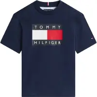 Tommy Hilfiger T-shirt 'Heritage' marinblå / röd / svart / vit