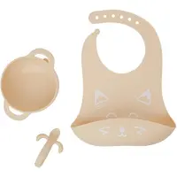 BabyMoov Middagsset - 3 Delar - First'isy - Rose m. Tryck - - One Size - Middagsset