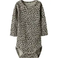 Name it Body l/ä - NbfLeoana - Peyote m. Leopardtryck - - 50 - Body L/Ä